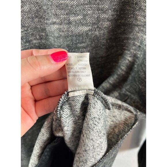 Theory Dorothy Wool Blend Turtleneck Sweater Tunic Marled Black Gray 6 - Picture 10 of 10